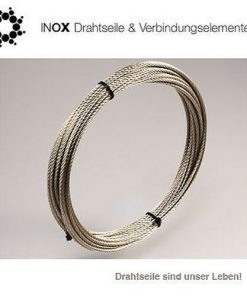 Edelstahlseil Drahtseil V4A 1.4401 AISI316 Ø 3 mm